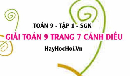 Giải Toán 9 trang 7 tập 1 Cánh Diều SGK